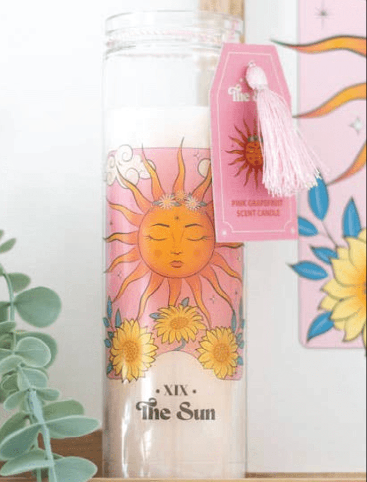 Pink Grapefruit Candle - The Sun Tube Candle - Energizing Scent & Warm Glow! - Foxy’s