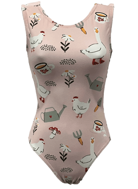 ULTRA SOFT On the Farm Spring Gymnastics Leotard for Girls - Foxy’s