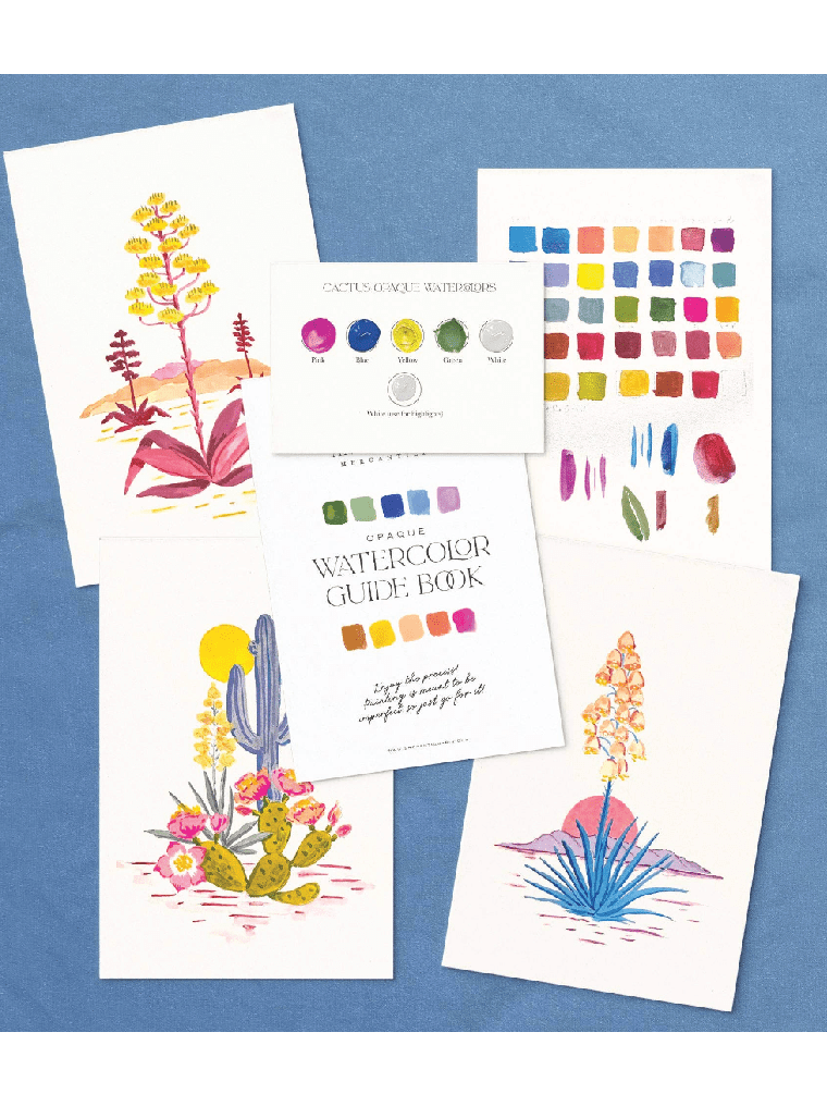 Watercolor Painting Kit: Cactus - Foxy’s