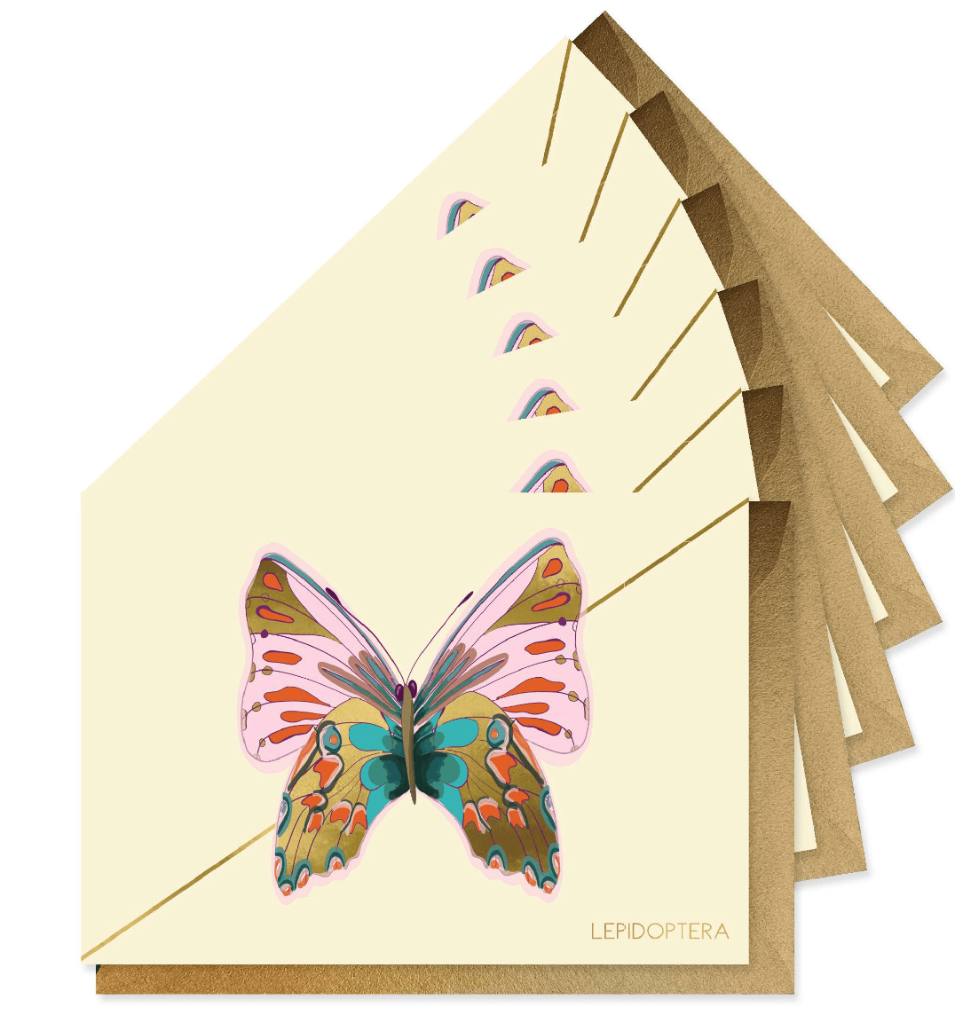 Rose Monarch Stationery Boxed Set Of 6 Cards - Foxy’s