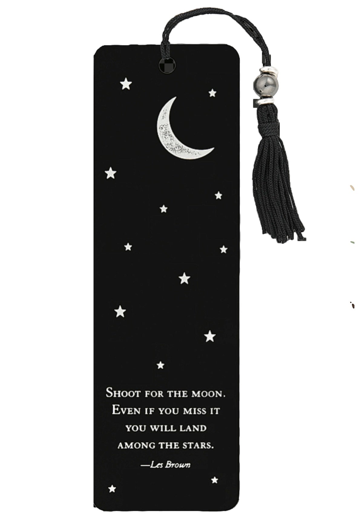 Shoot for the Moon Bookmark - Inspirational Beaded Bookmark with Tassel - Foxy’s