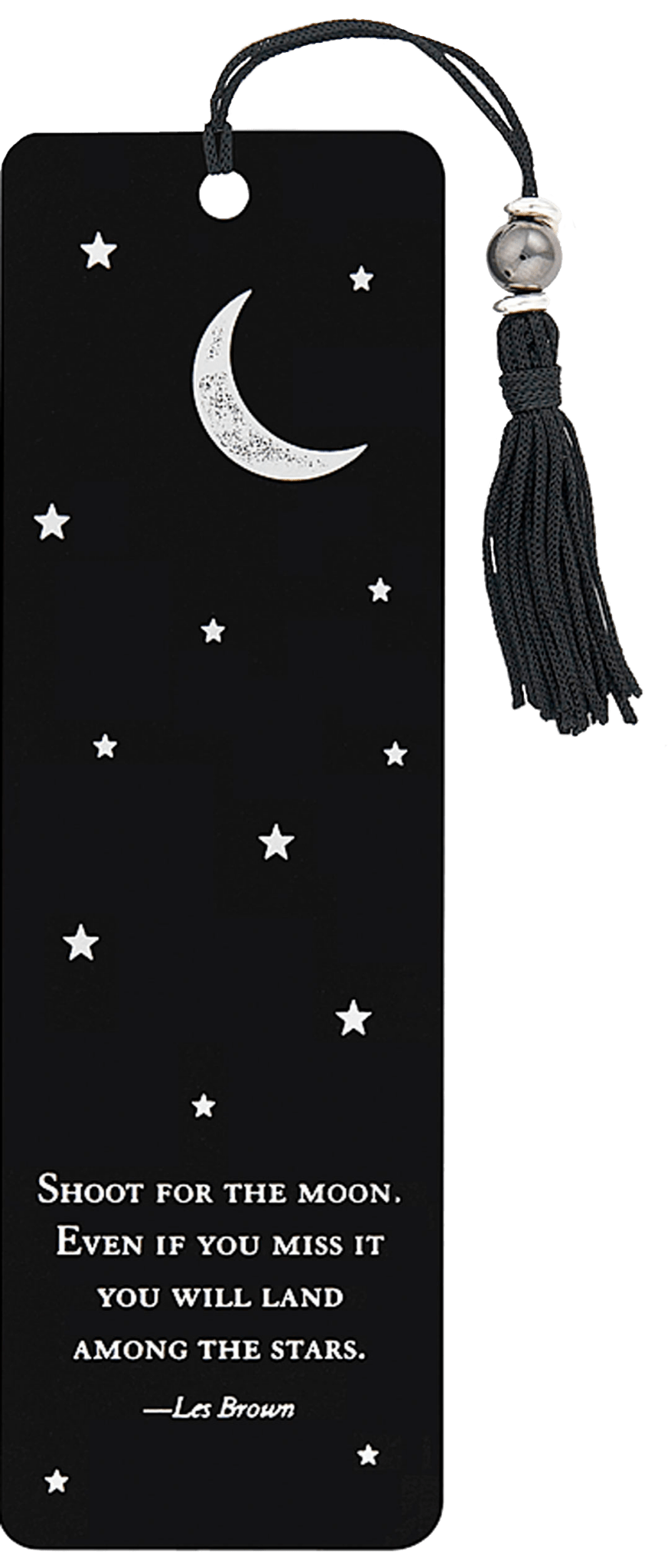 Shoot for the Moon Bookmark - Inspirational Beaded Bookmark with Tassel - Foxy’s