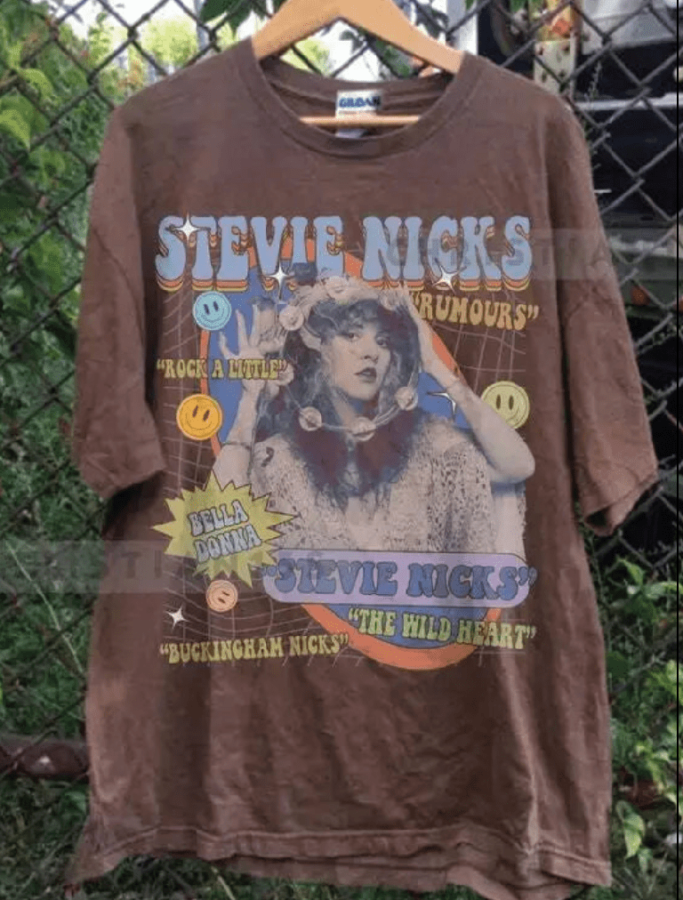 Stevie Nicks Music Shirt, Fleetwood Mac Retro Graphic - Foxy’s