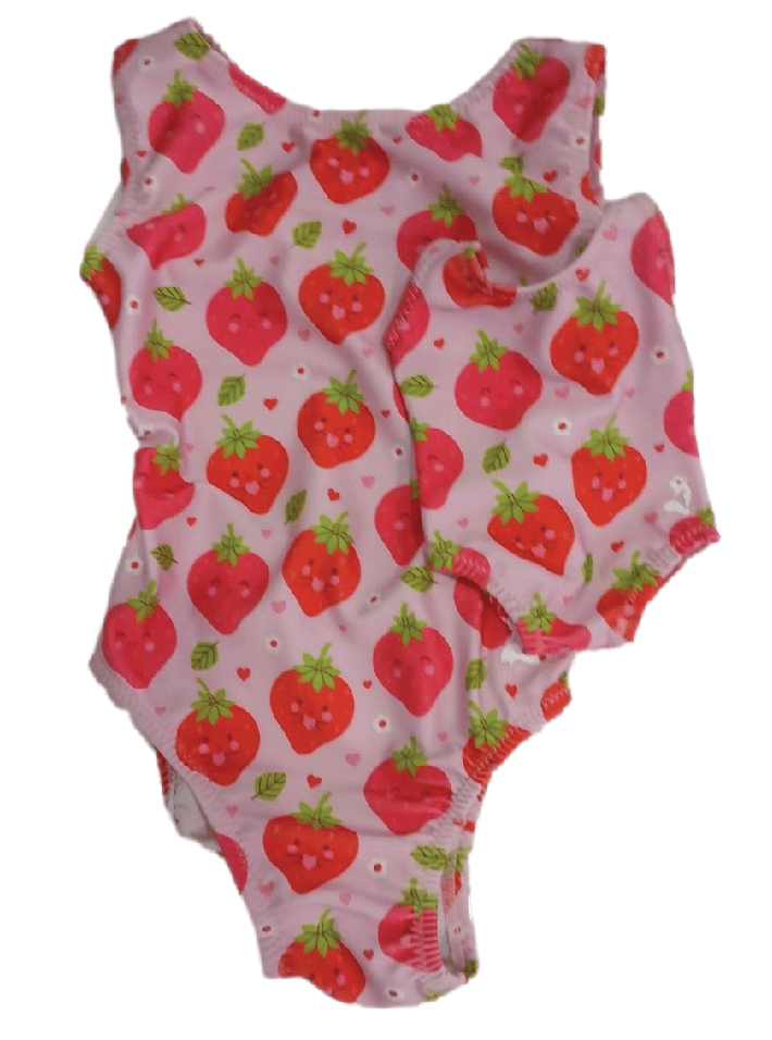 Strawberry Sweets Gymnastics Leotard Set for Toddlers - Includes Doll Leotard - Foxy’s