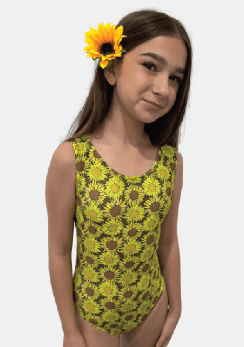 Sunflower Dreamz Gymnastics Leotard - Foxy's - Comfortable & Stylish for Girls - Foxy’s