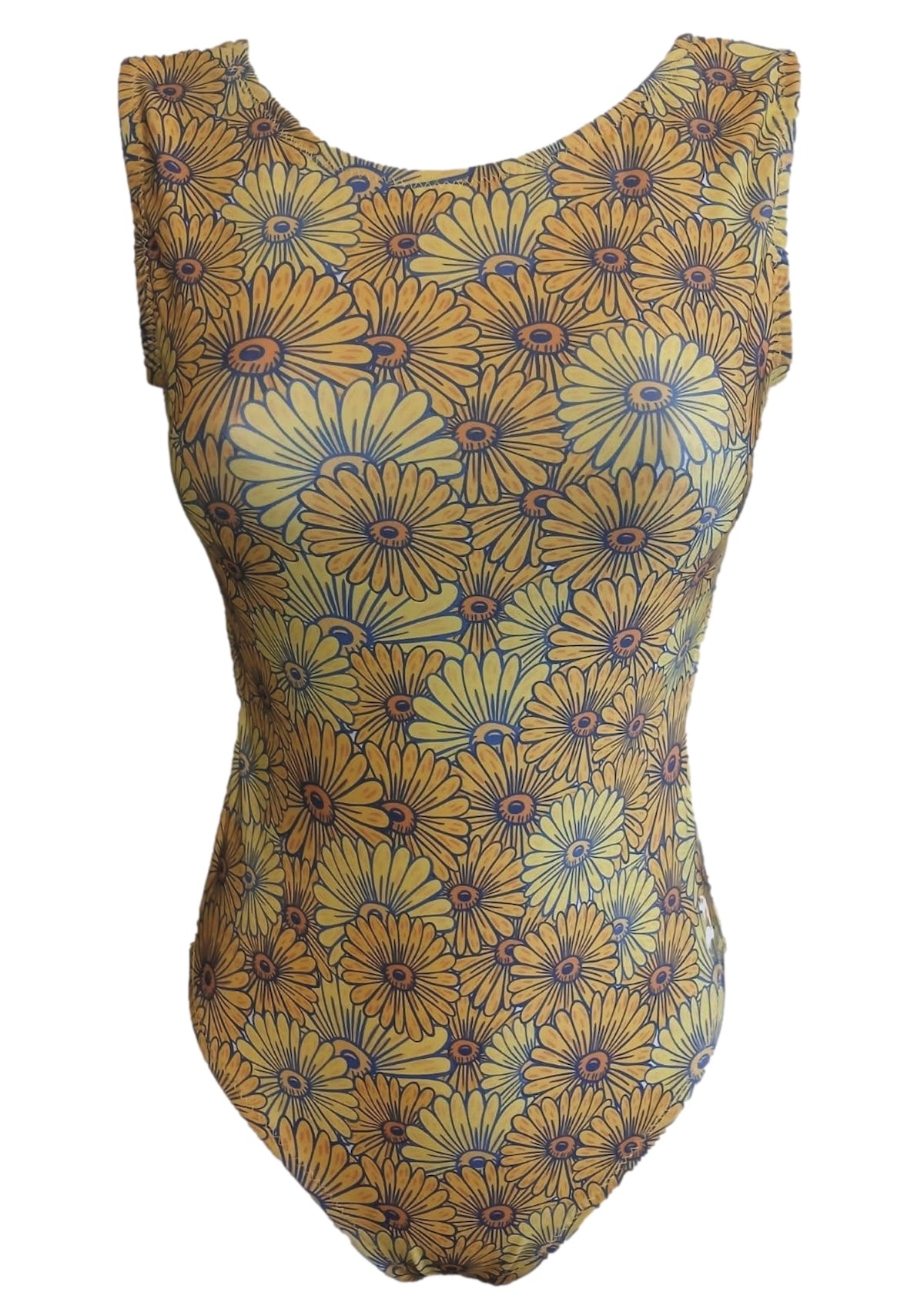 Sunflower Gymnastics Leotard - Foxy's Open - Back Dance Leo - Made in USA - Foxy’s