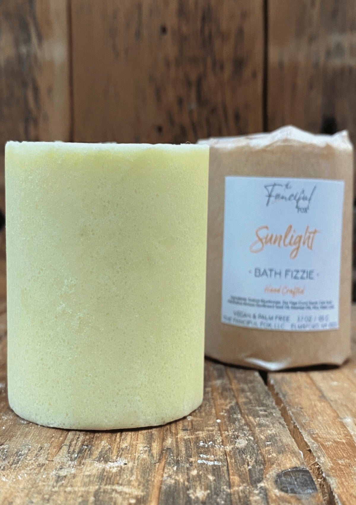 Sunlight Citrus Bath Bomb Fizzie | Essential Oils | Vegan & Palm - Free - Foxy’s