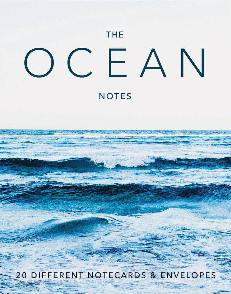 The Ocean Notes: 20 ocean-themed notecards and envelopes set.