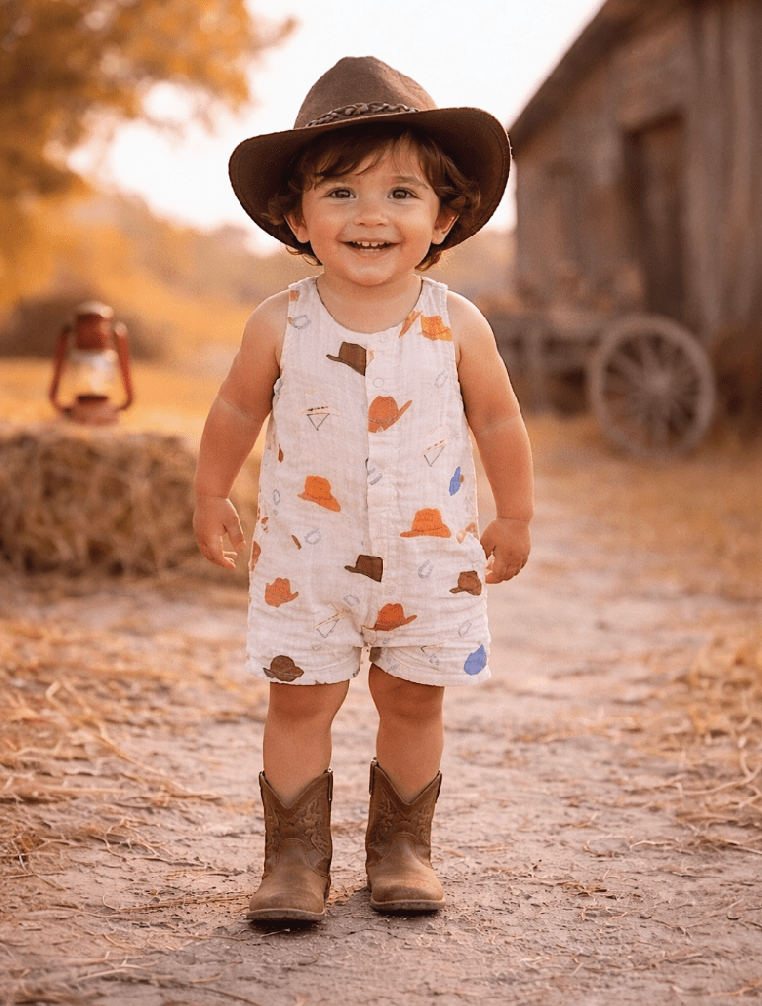 Western / Muslin Shortie Romper - Foxy’s