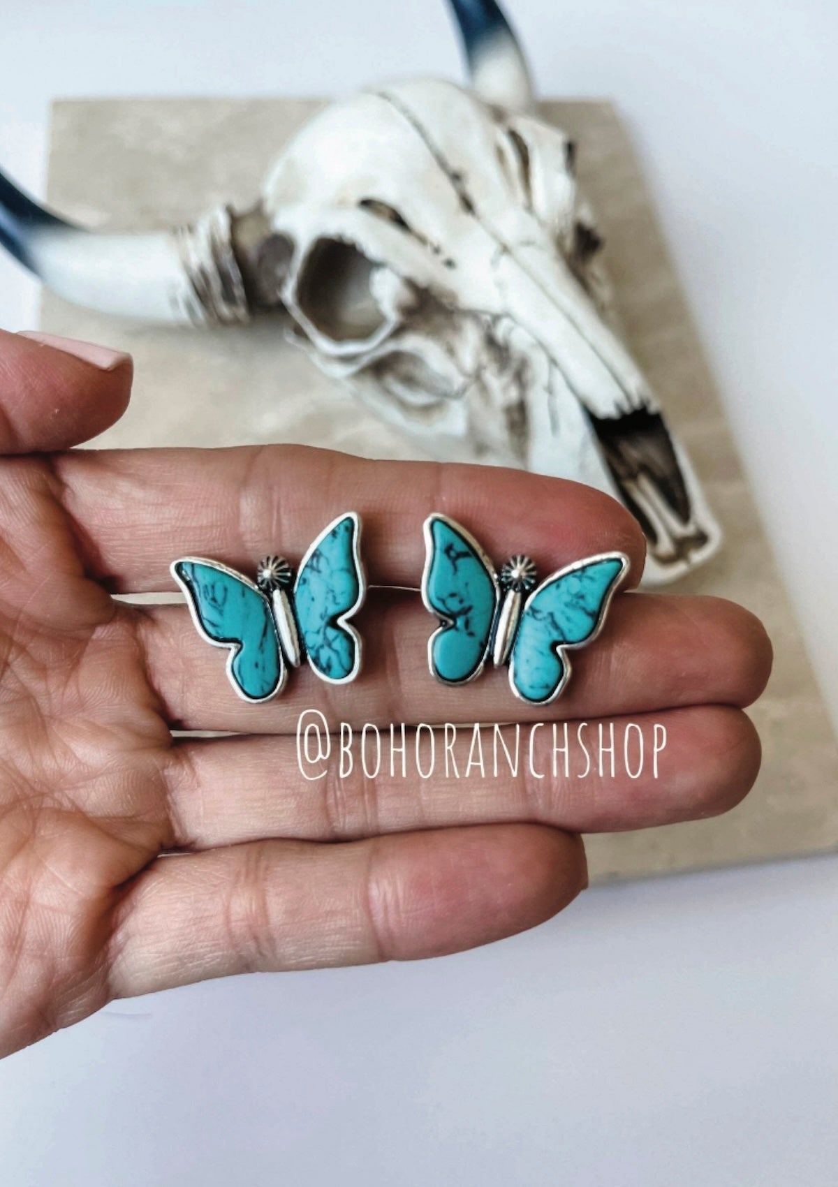 Butterfly Stone Earrings - Foxy’s
