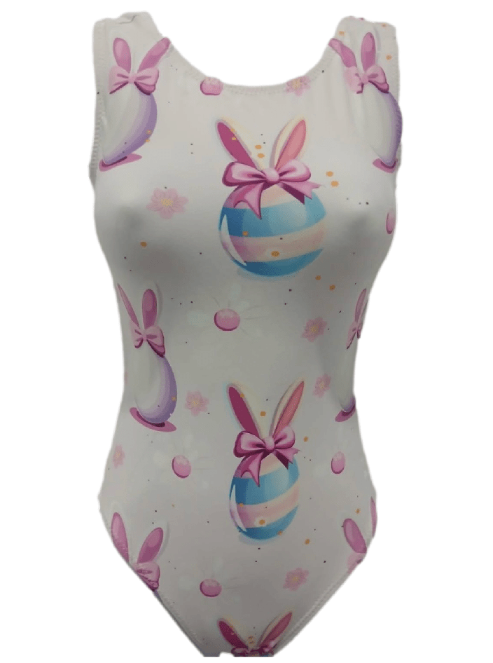 Ultra Soft Easter Egg Ears Gymnastics Leotard - Foxy’s