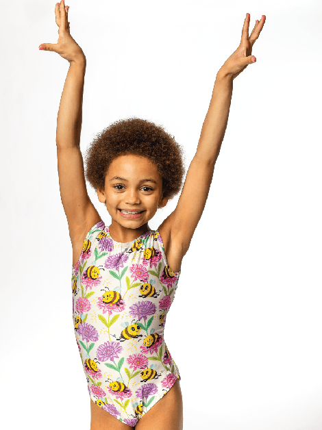 Vice Versa Bee & Garden Leotard Set – Bestie & Sibling Matching Gymnastics Leotards - Foxy’s