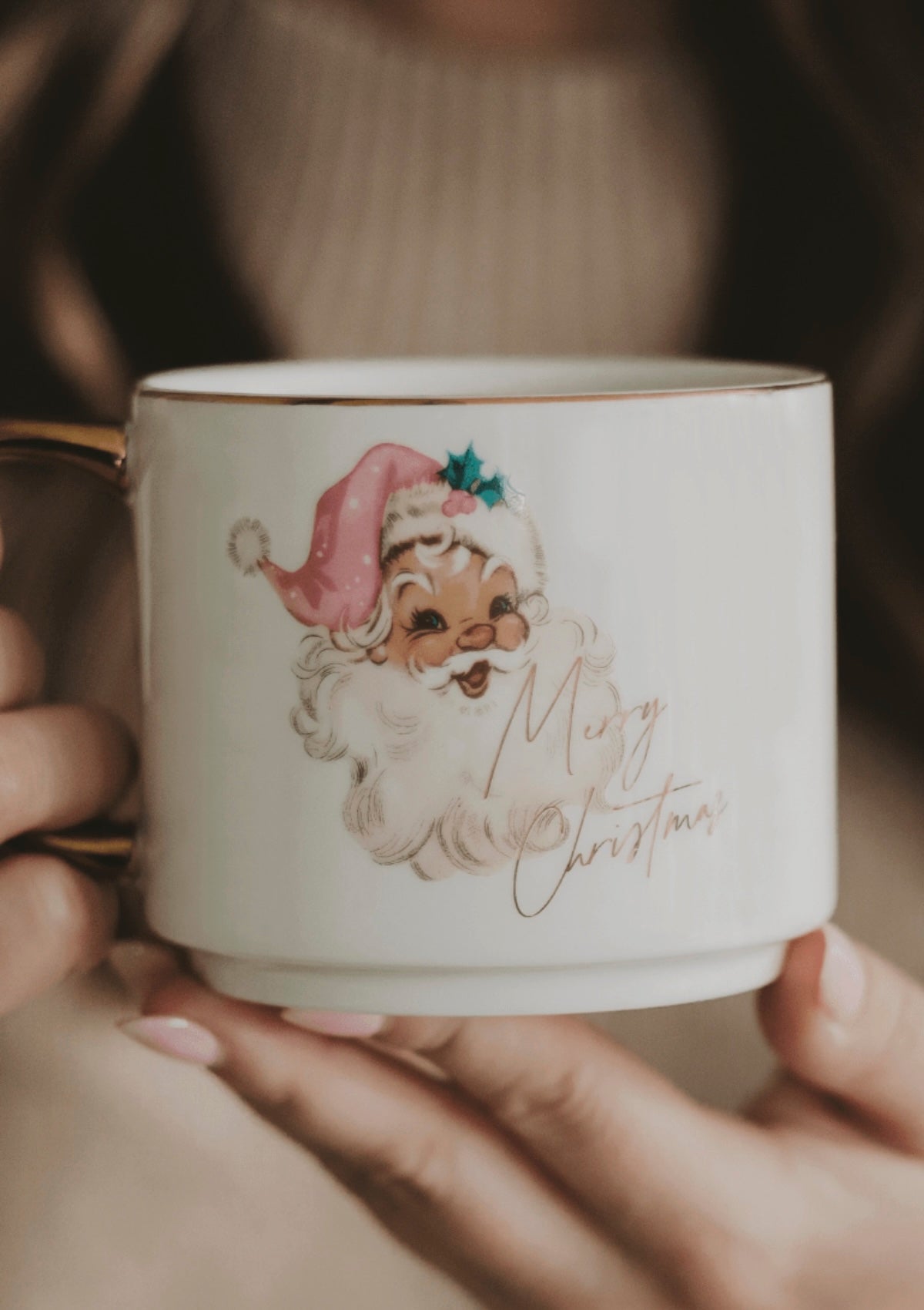 Vintage Santa Coffee Mug - Christmas Decor & Gifts - Foxy’s