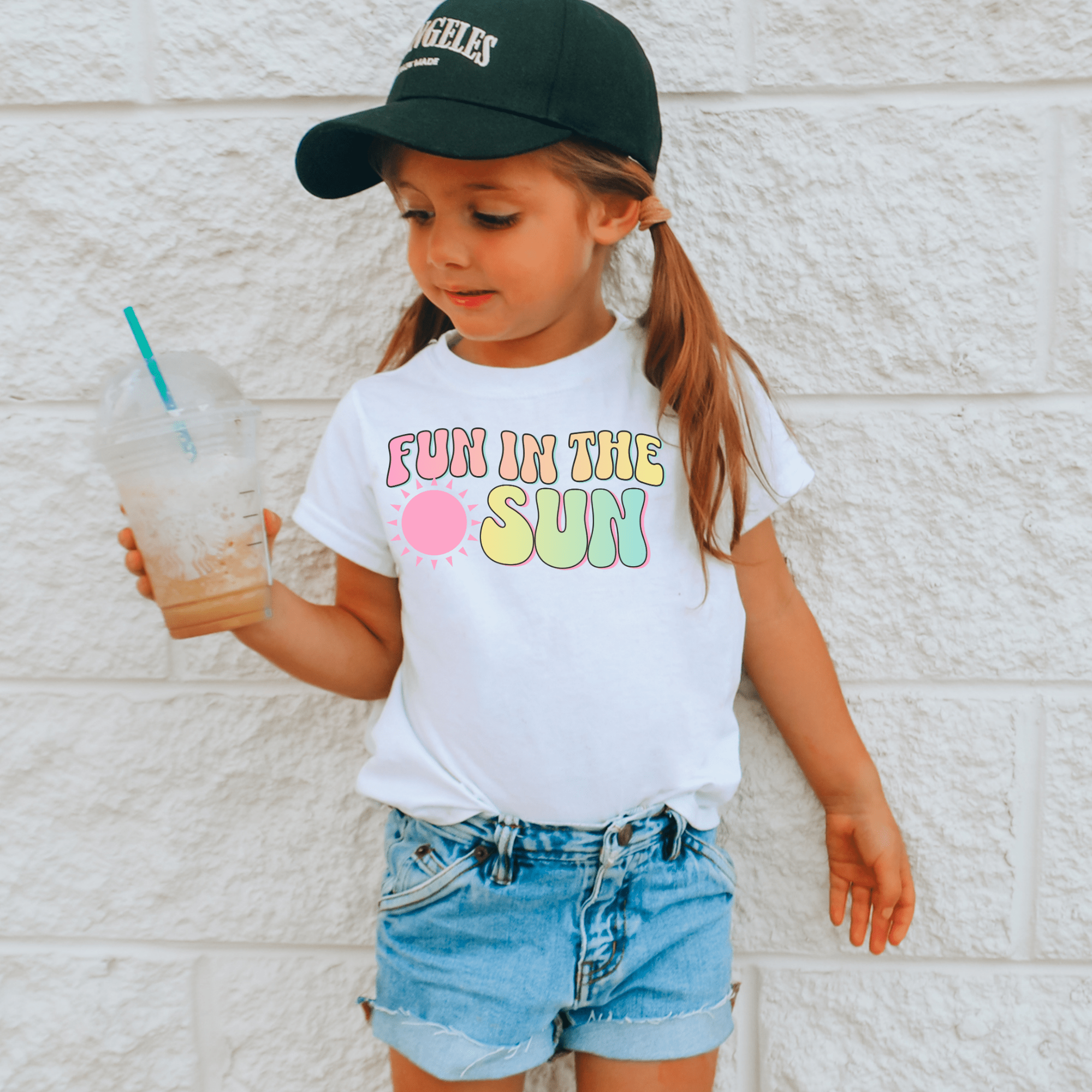 Girls' Fun in the Sun Graphic Tee - Summer Vibes! (Child L) - Foxy’s