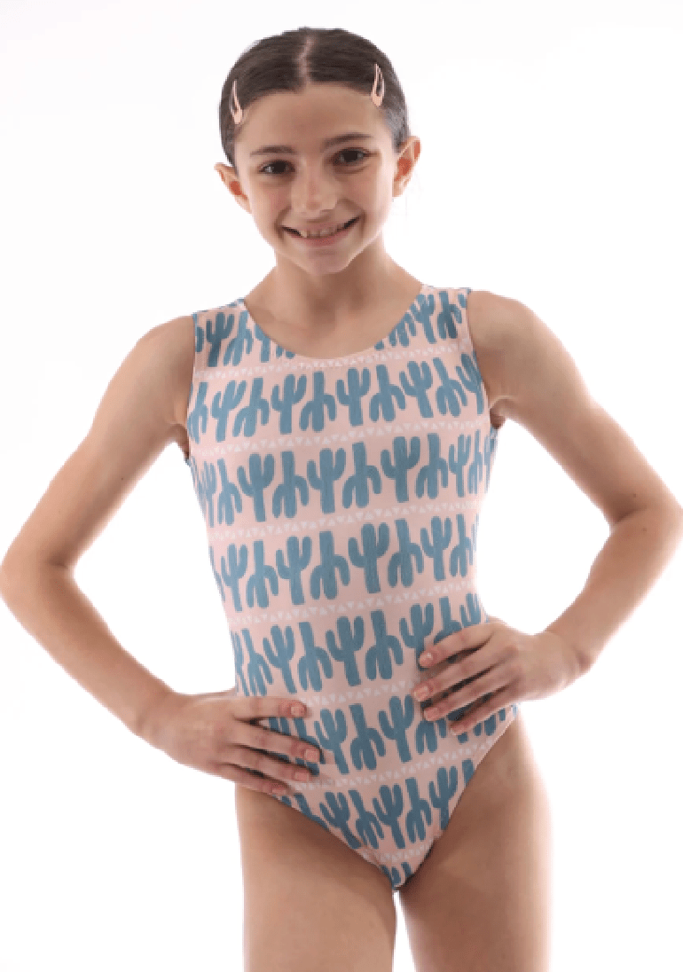 Wild West Cactus Gymnastics Leotard - Foxy's Leos - Comfortable & Stylish - Foxy’s