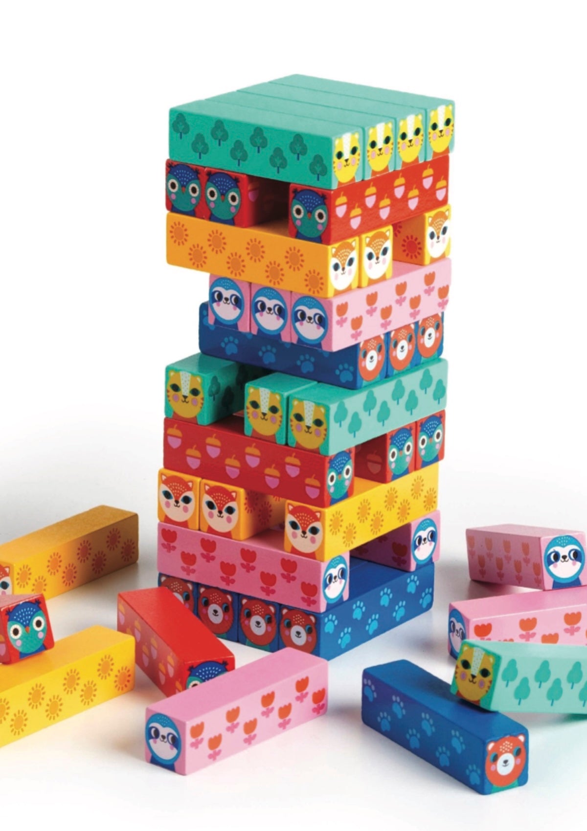 Wild Wobble! Wooden Tumbling Tower - Foxy’s
