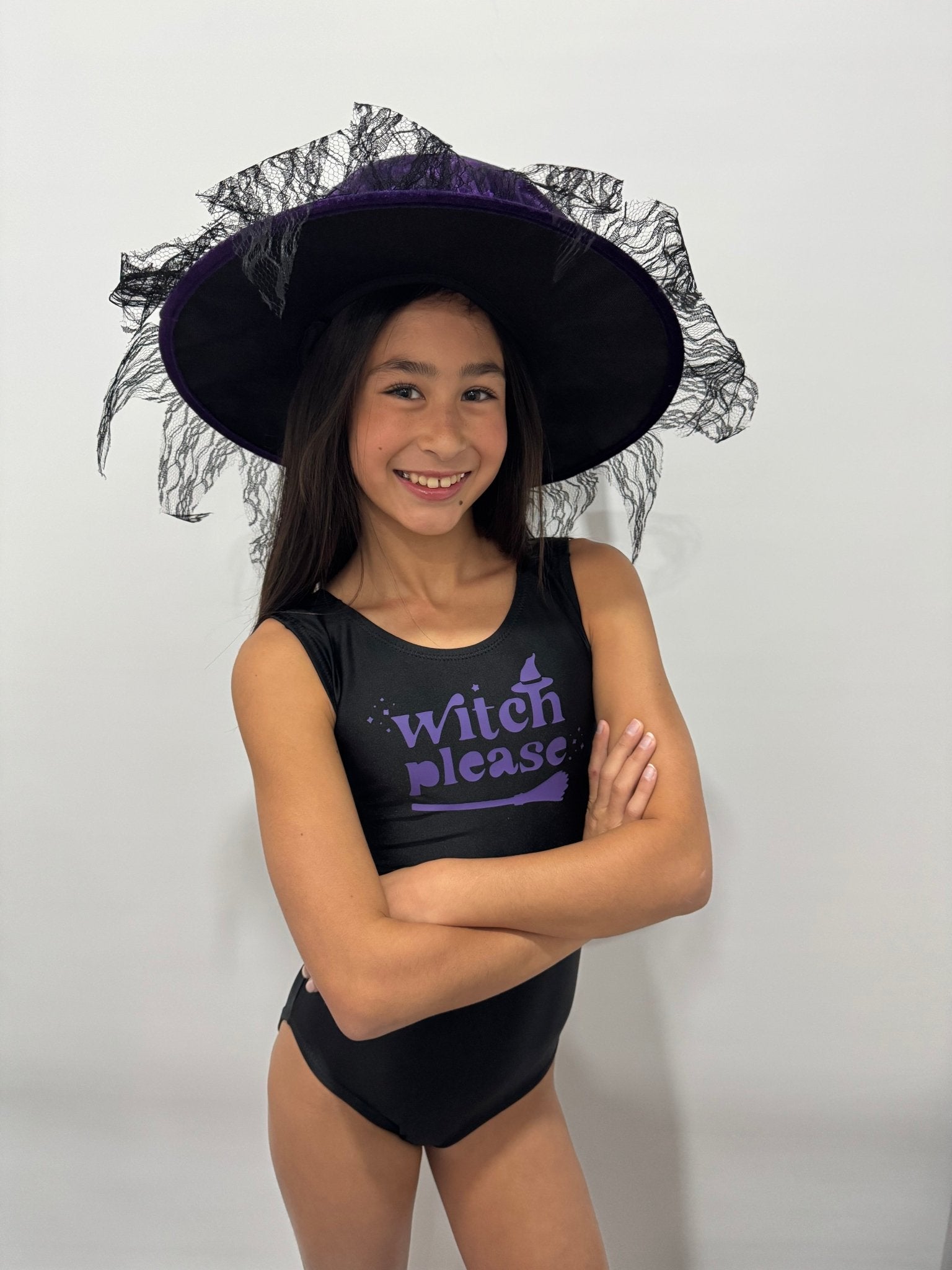 Witch, Please Halloween Gymnastics Leotard (witch or witchout the witch hat) - Foxy’s