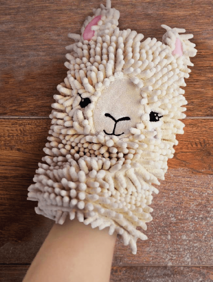 Spit Shine Llama Microfiber Duster Mitt: Fun, Effortless Cleaning & Dust Removal! 🧹✨ - Foxy’s