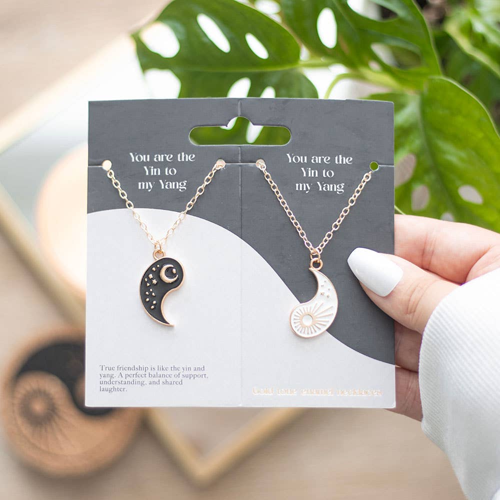 Pair of Yin Yang Best Friend Pendant Necklaces - Foxy’s