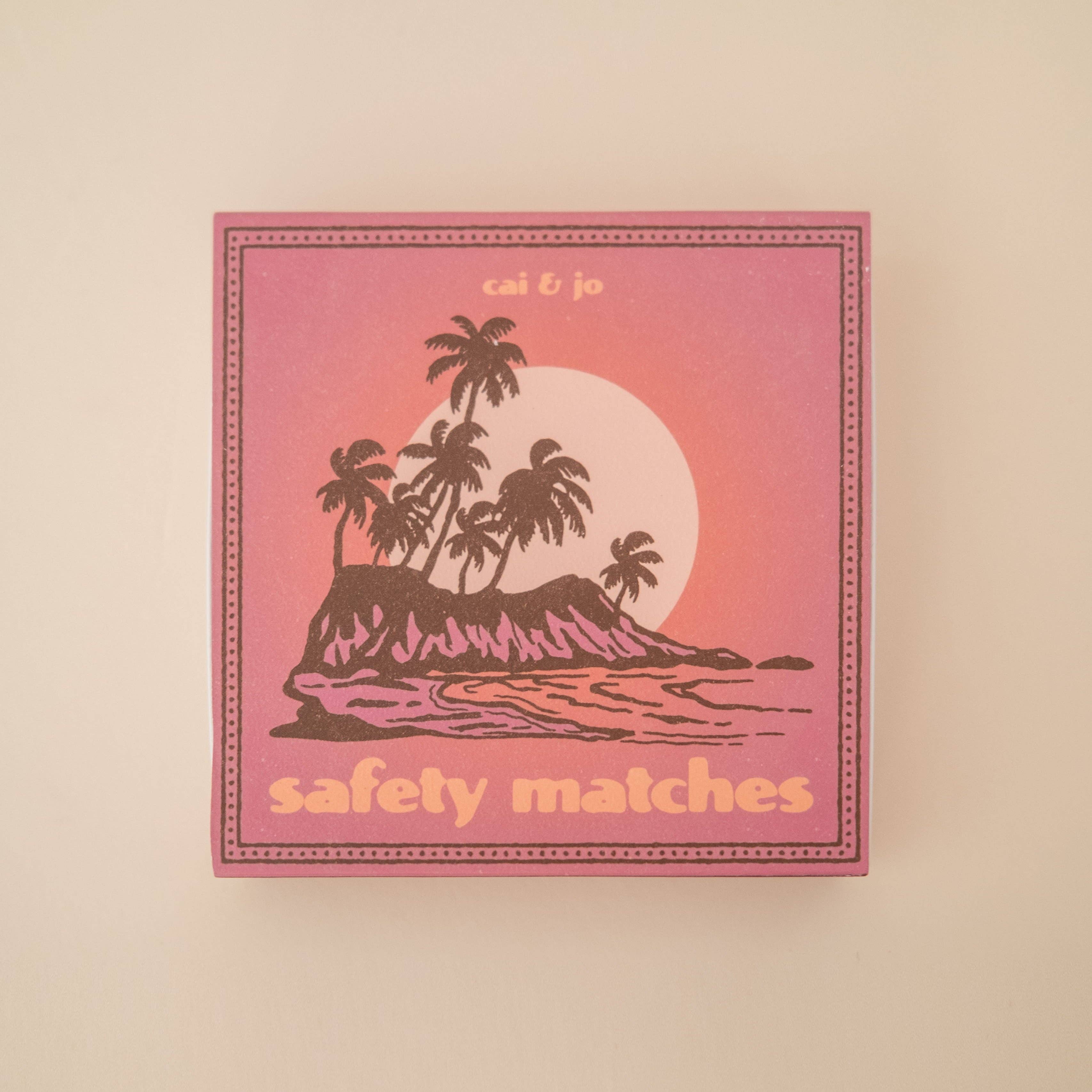 Tropical Vintage Sunset Matchbox