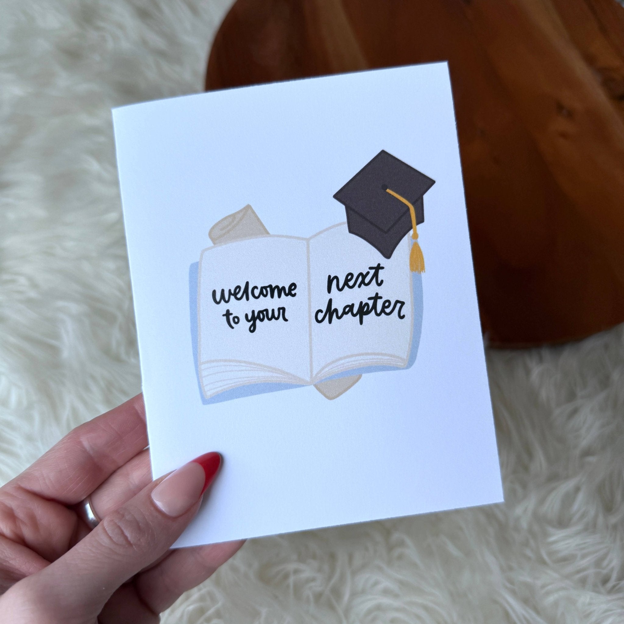 "Welcome to your next chapter" Graduation Book Card - Foxy’s
