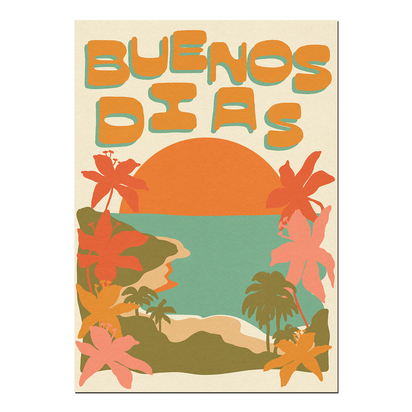 Buenos Dias Print | Art for Dorm, Bedroom, Entryway - Foxy’s
