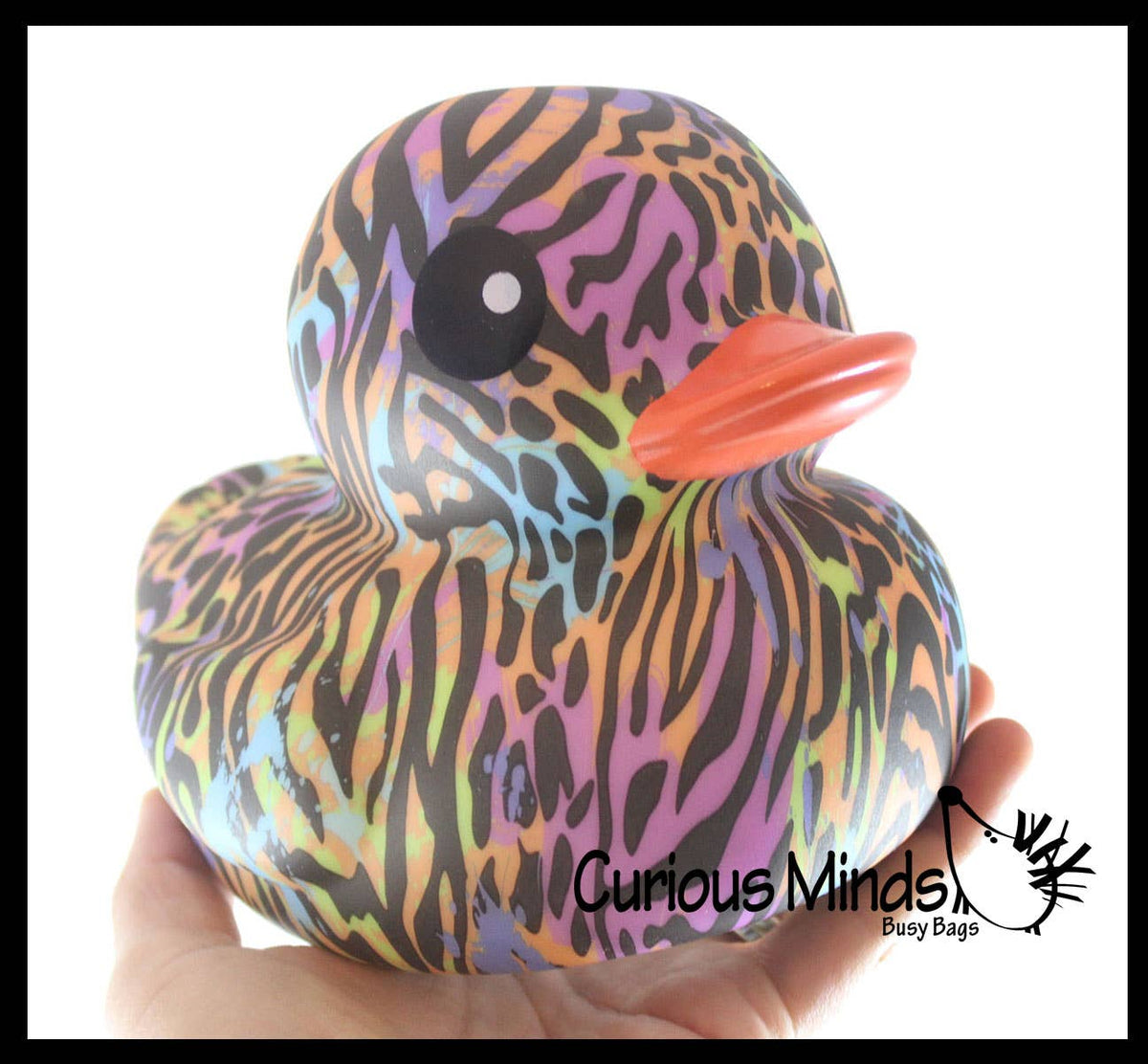 1 Jumbo Animal Print Rubber Ducks - Rubber Duckies - Foxy’s