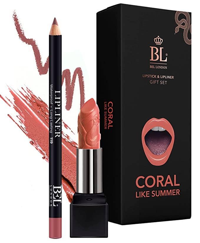 BEL London Color Matched Lip Liner & Lipstick Set