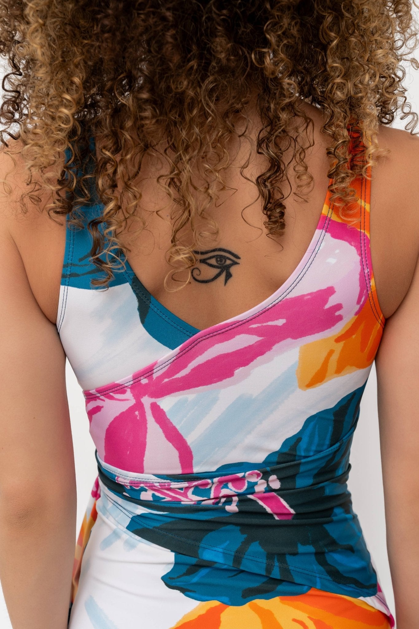 Floral Fusion Wrap Front One Piece - Foxy’s