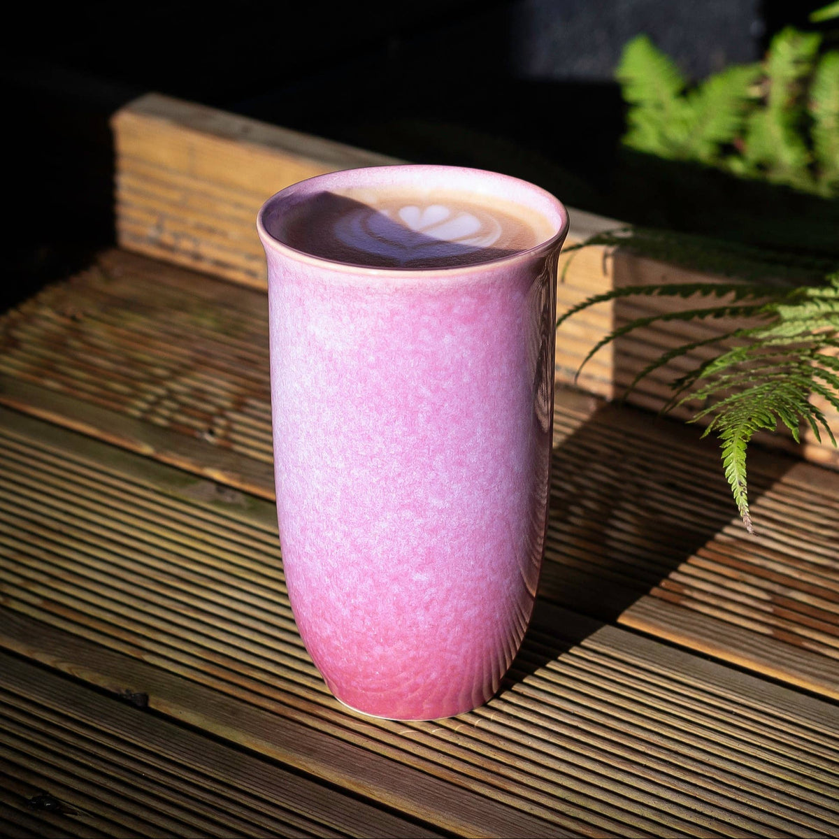 Astral Bloom Ceramic Travel Mug – 16oz - Pottery Fall Mugs - Foxy’s