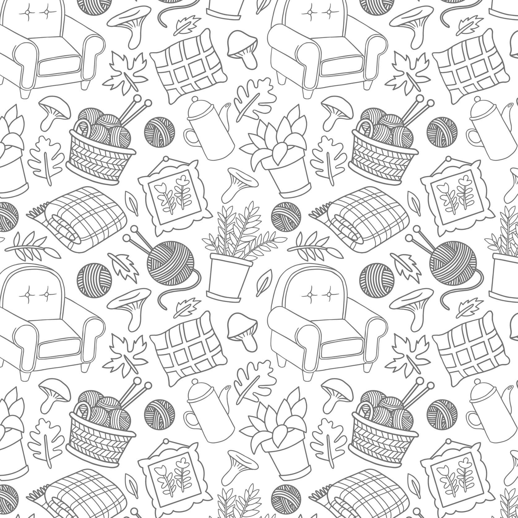 The Super-Cute Cozy Home Coloring Book - Foxy’s