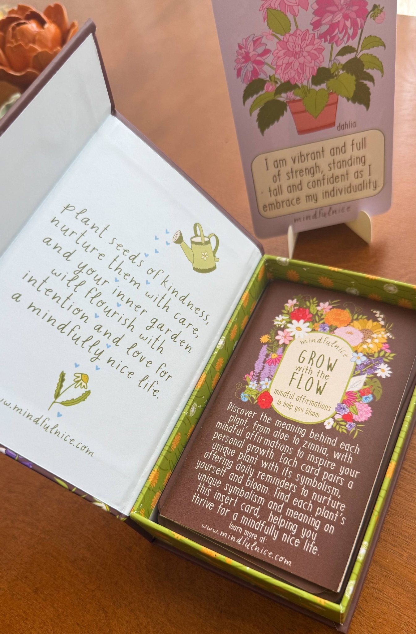 Grow With The Flow Affirmation Cards to help you bloom - Foxy’s