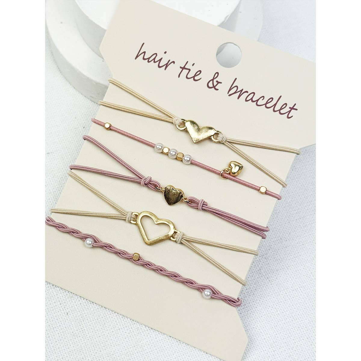 Boho Inspired Minimal Heart Hair Tie Bracelets - Foxy’s