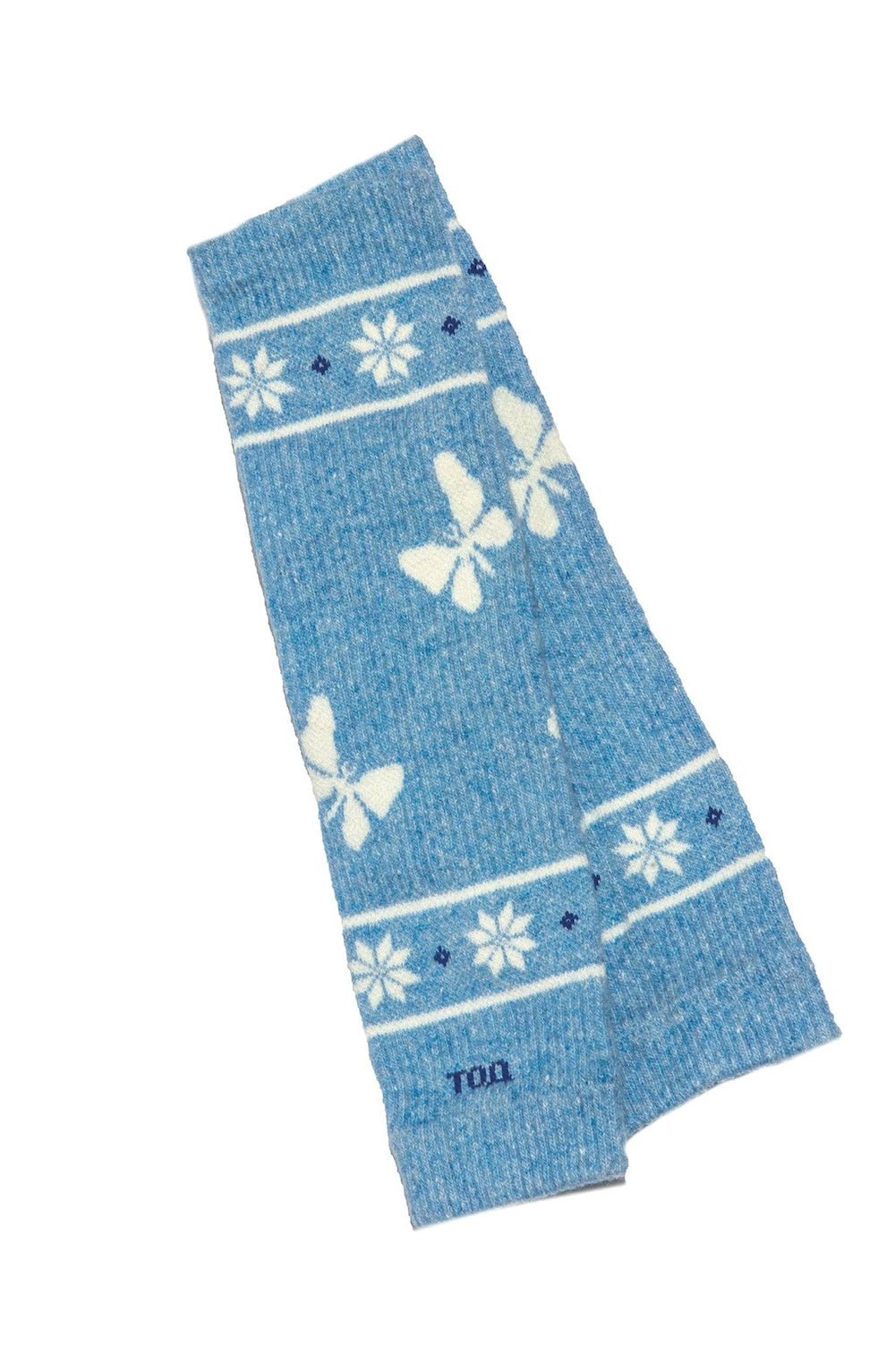 Mongolian Sheep's Wool Leg Warmers - Kids - Blue Butterfly - Foxy’s