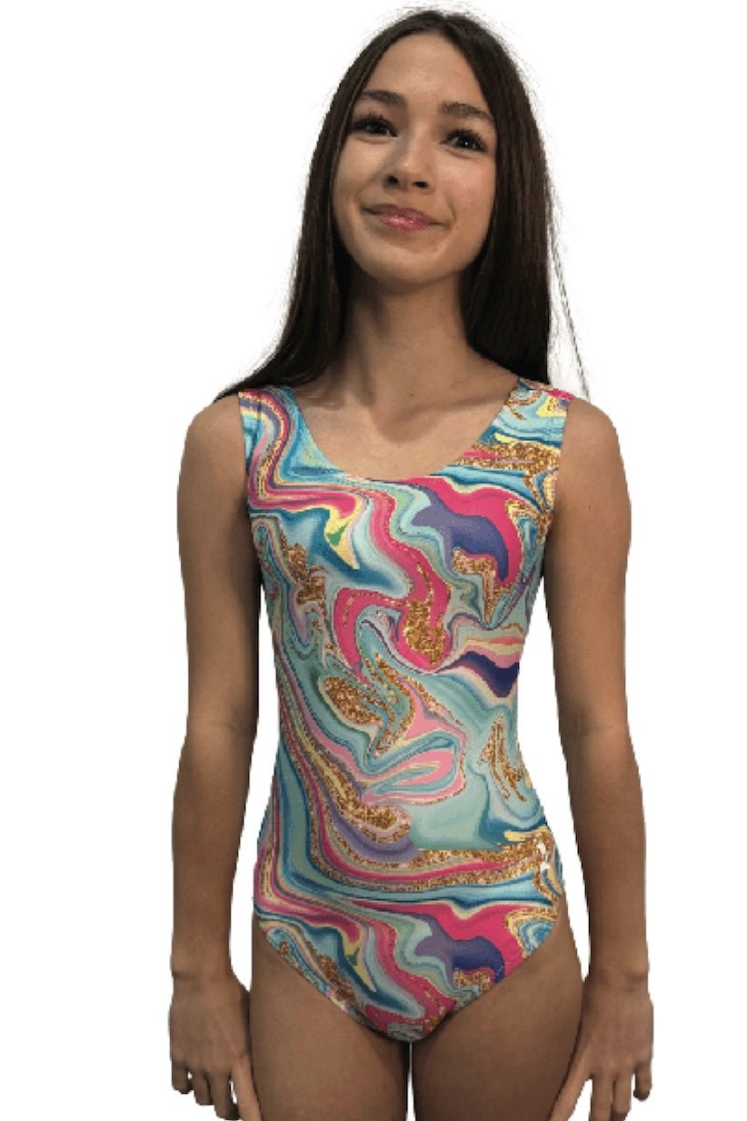 Bath Bomb Leotard by Foxy's - Rainbow Glitter Gymnastics Leotard - Foxy’s