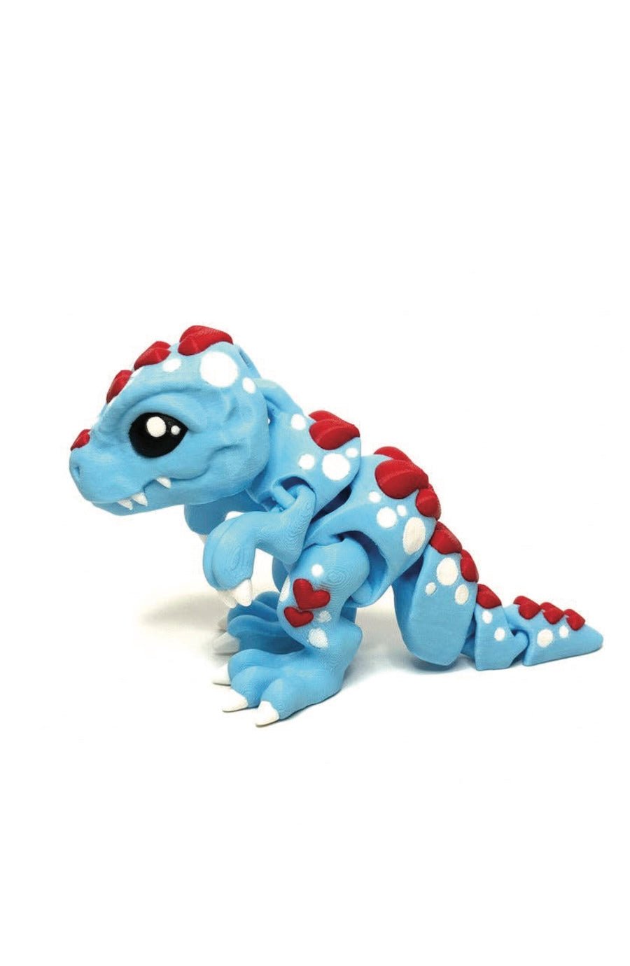 T-Rex Love Dinosaur (Roughly 3 Inches Tall) (Blue + Red) • Articulated Dinosaur - Foxy’s