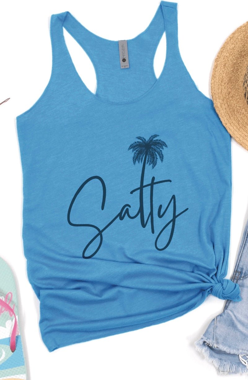 Salty Beach Racerback Tank Top - Foxy’s