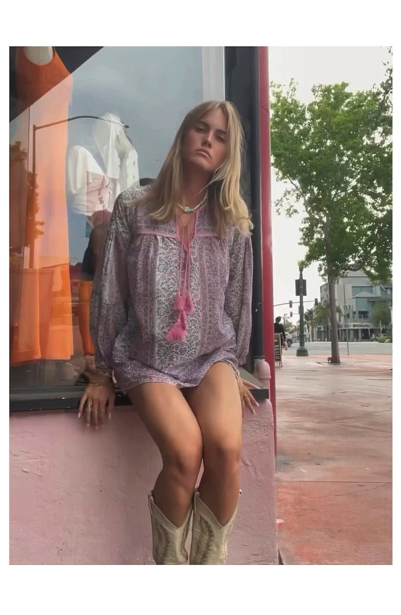 Lily Printed Tunic Vintage Pink - Foxy’s