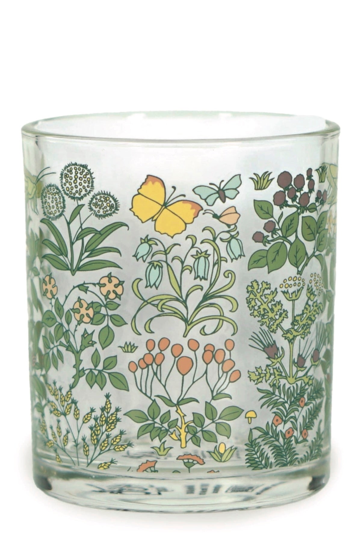 Drinking Glass Tumbler Voysey Apothecary Garden Botanical - Foxy’s