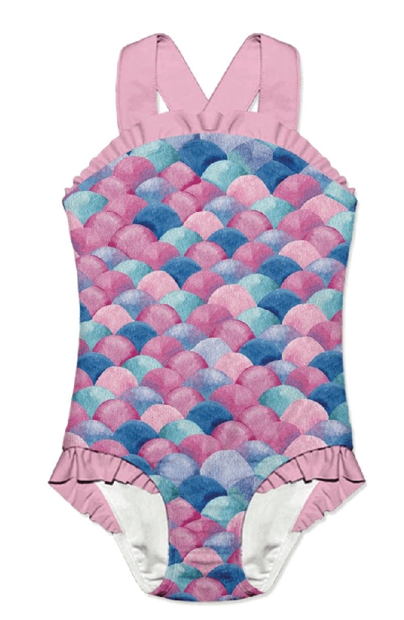 Bubble Gum Mermaid Swimsuit for Girls - Size 7 - Foxy's Leotards - Foxy’s