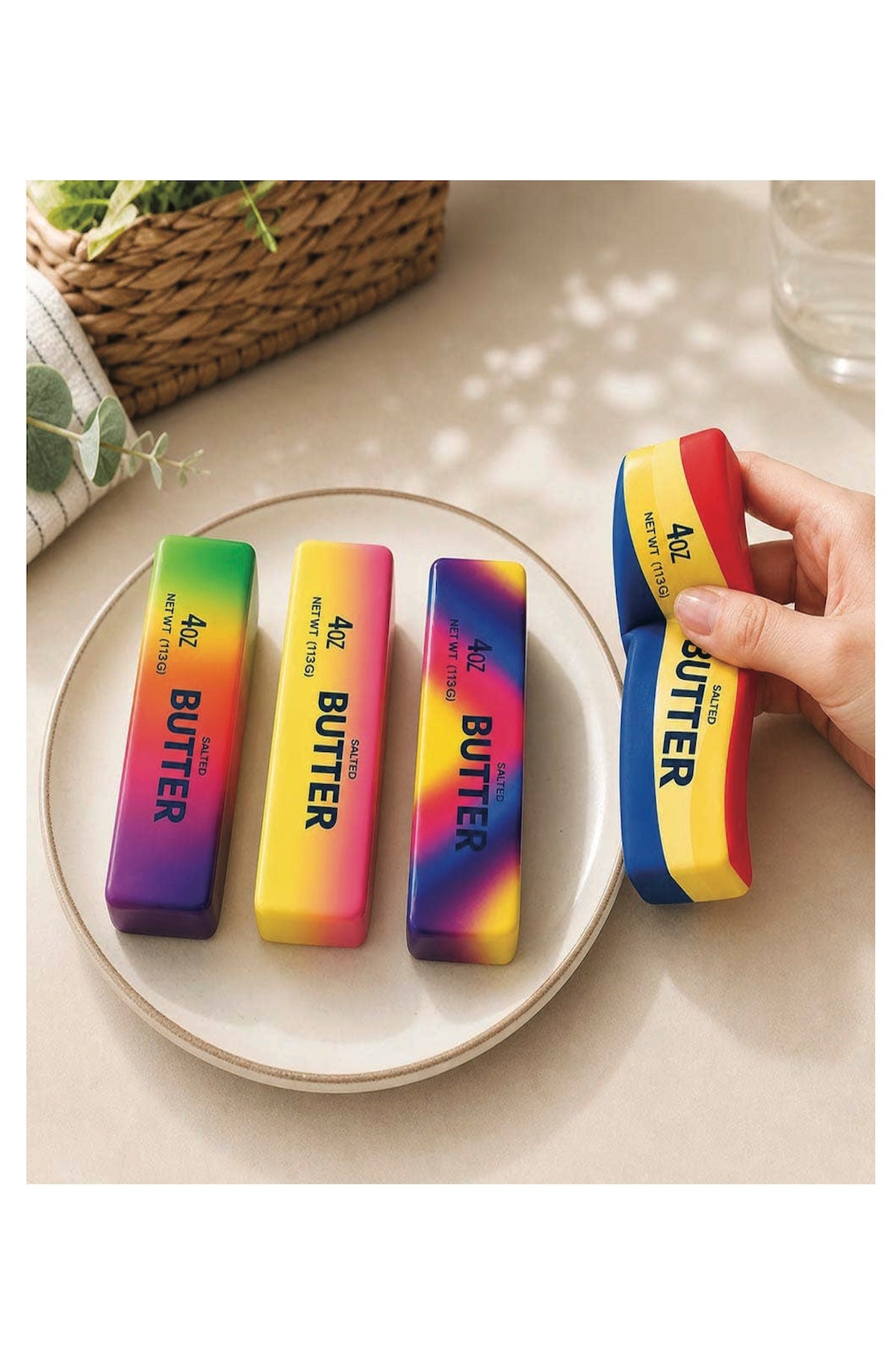 Rainbow Butter Bar Stress Relief Toy - Foxy’s