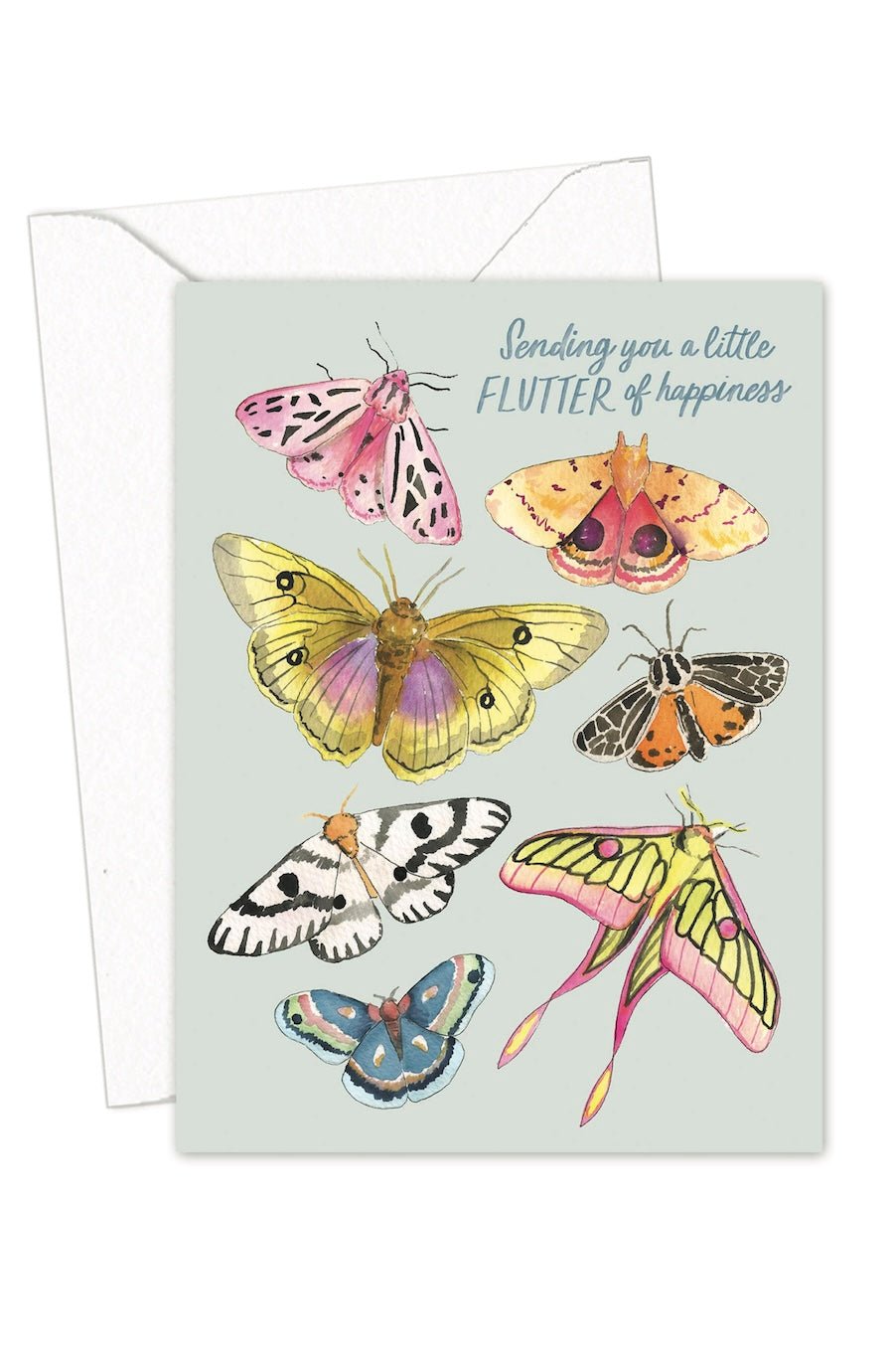 Fluttering Moths Everyday Greeting Card - Foxy’s