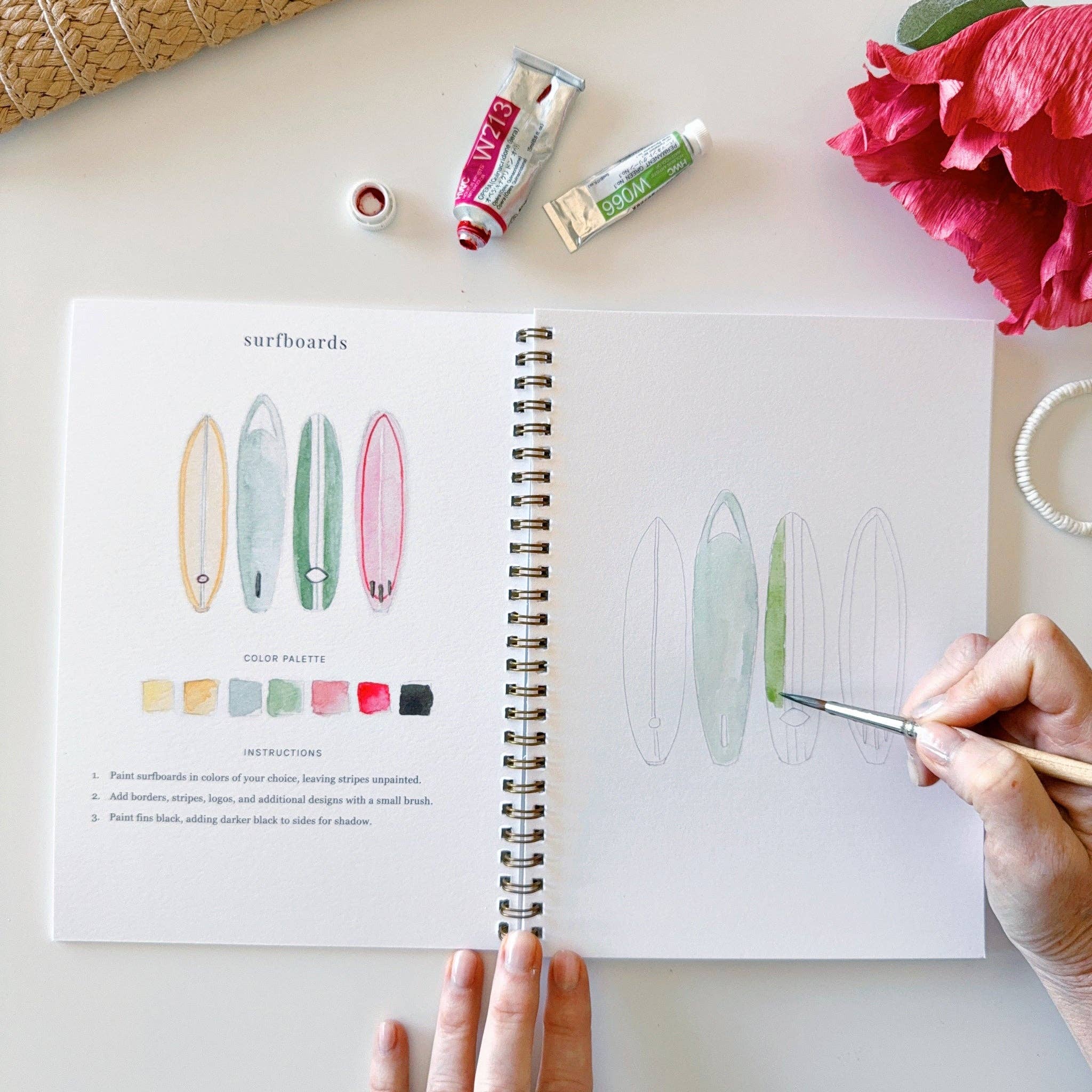 Tropical watercolor workbook - Foxy’s