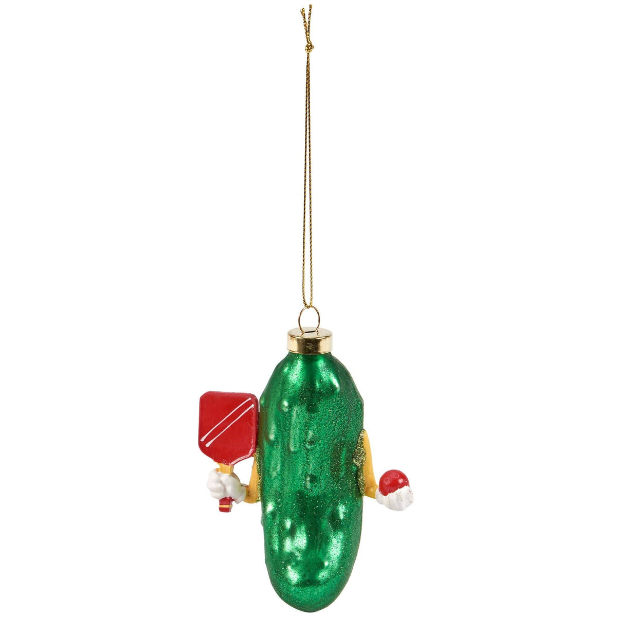 Pickleball Glass Ornament - Foxy’s