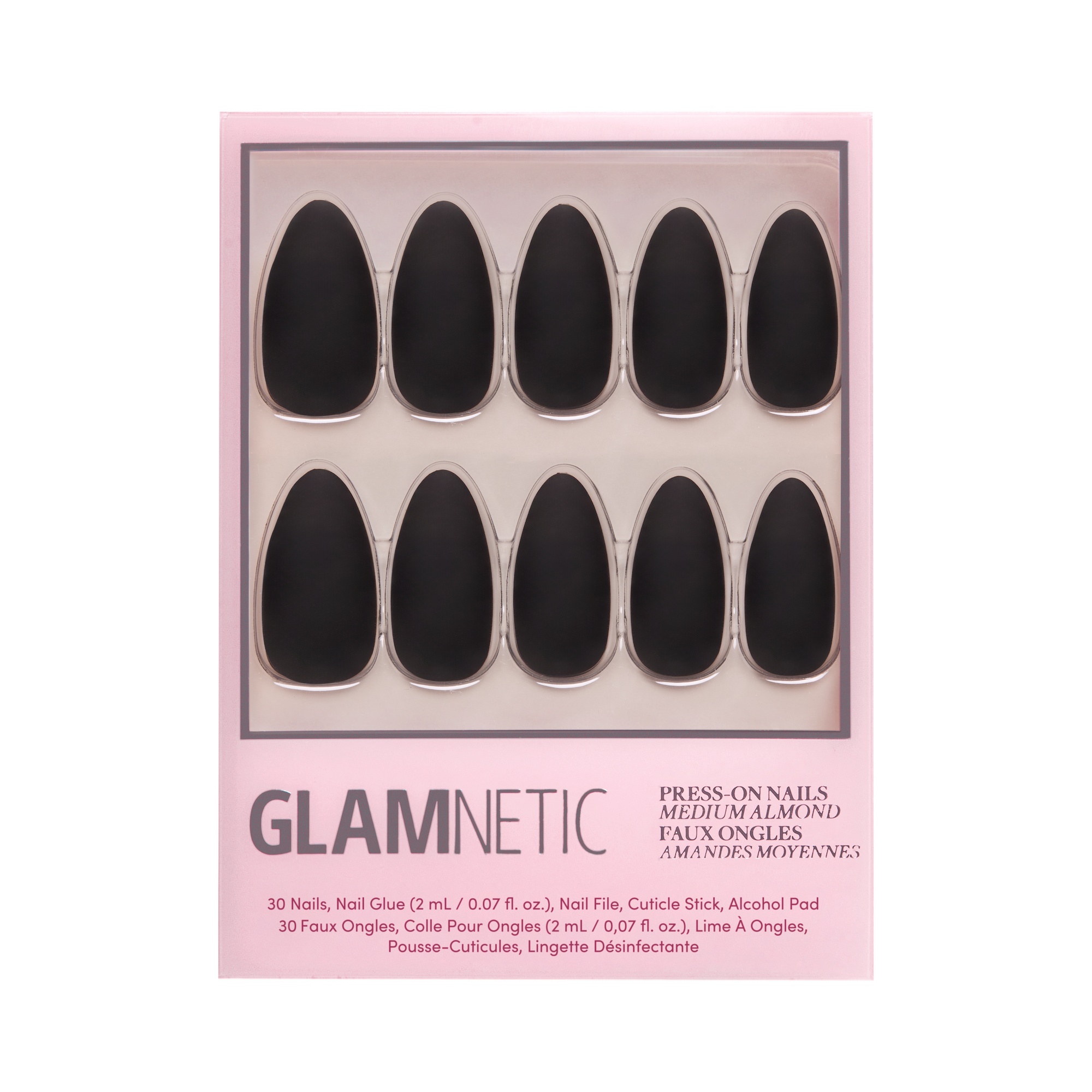 Red Bottom Press-On Nails |Medium Almond Black Red Halloween