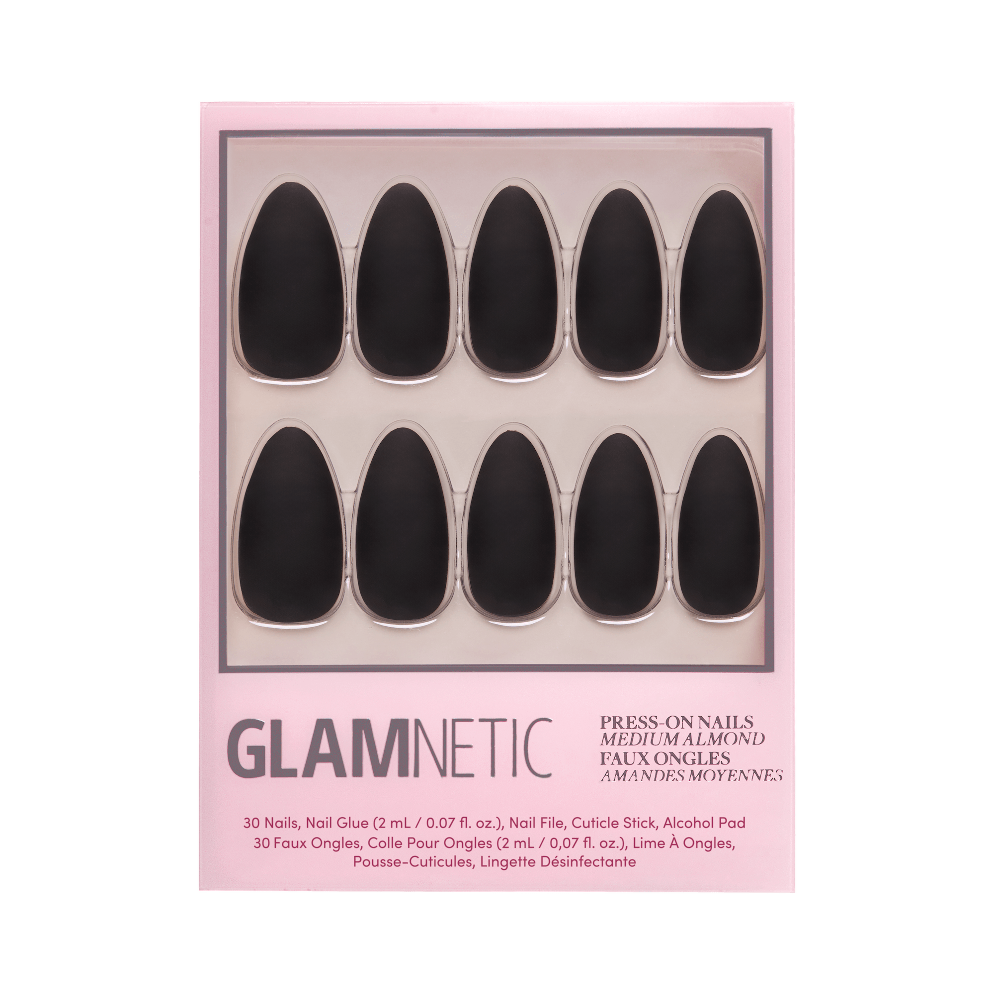 Red Bottom Press-On Nails |Medium Almond Black Red Halloween - Foxy’s