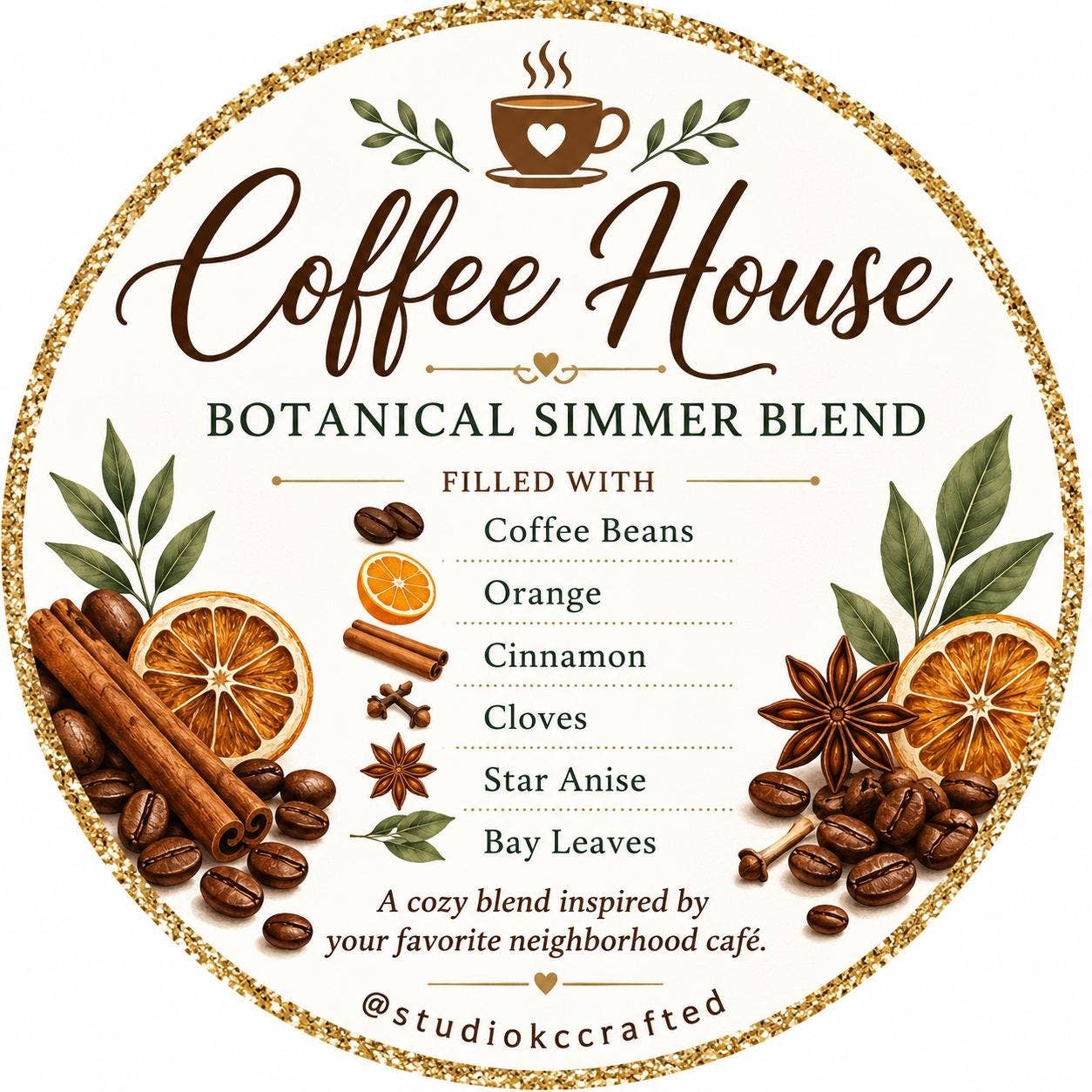 Coffee aroma Simmer Pot Kit, coffee scent gift, coffee favor - Foxy’s