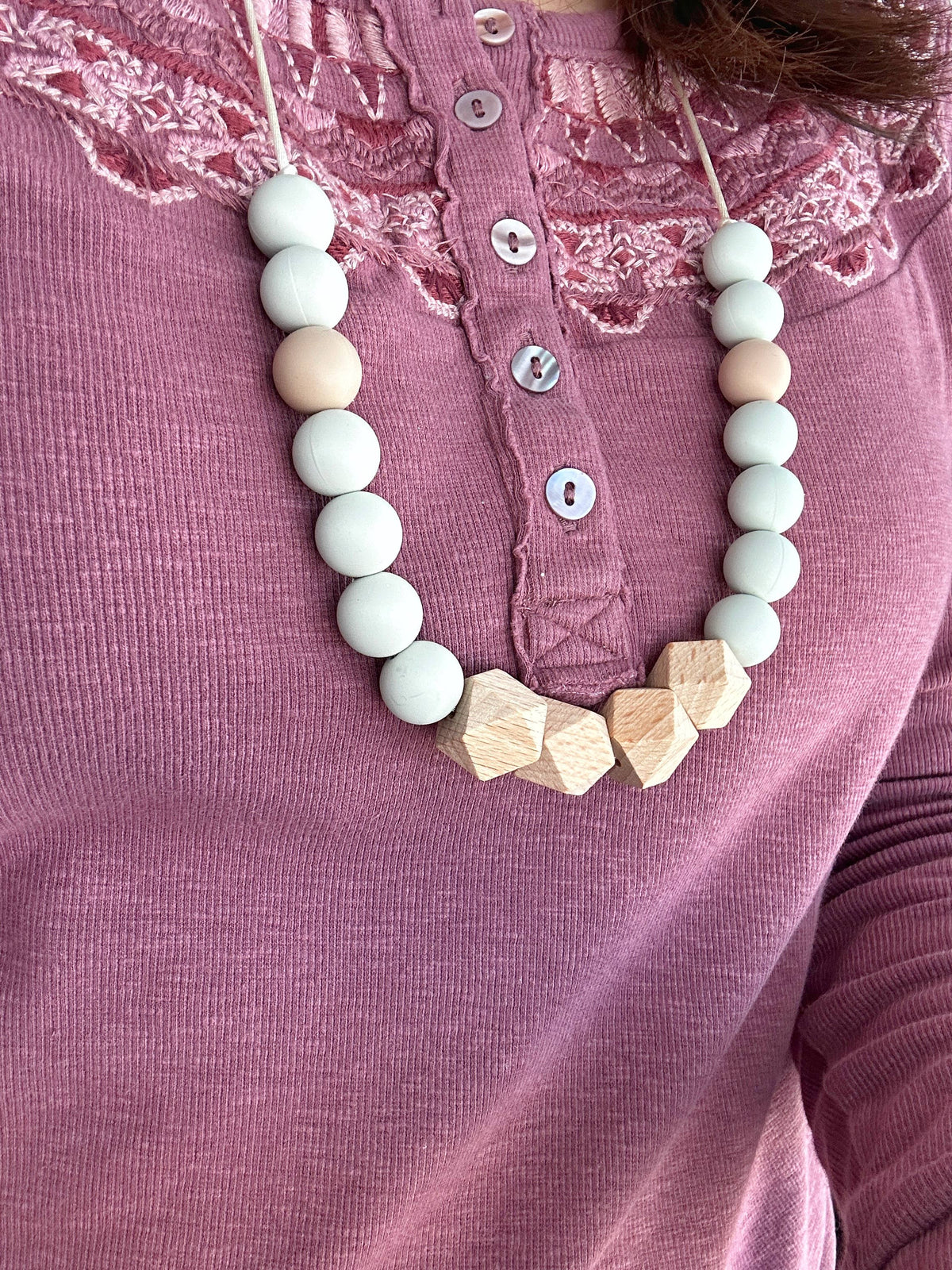 Teething Necklace for Stylish Mom, Mother's Day Gift