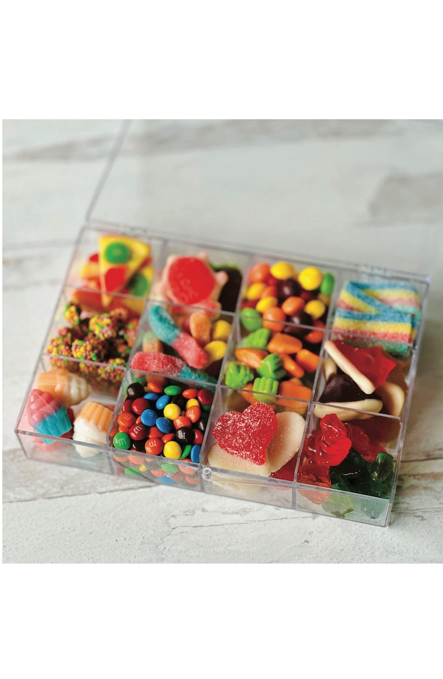 case of sour gummy candy for candy lovers