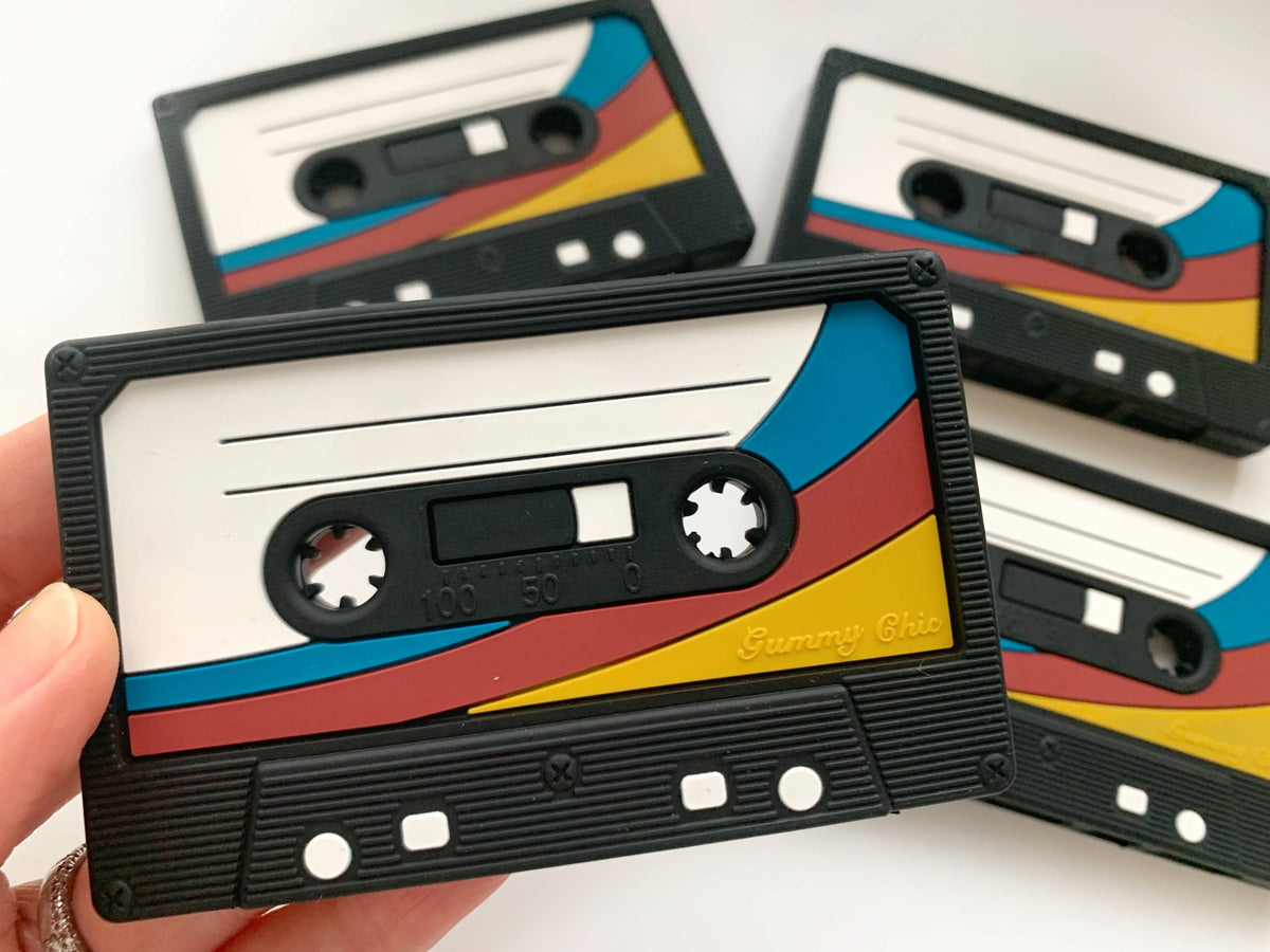 Cassette Tape Silicone Teether | Nostalgia Unique Baby Gift